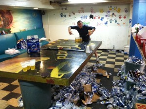 Beer on the floor